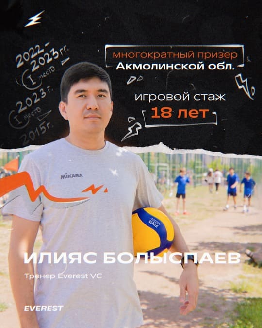 Тренеры по волейболу Астана - EVEREST VOLLEYBALL CLUB